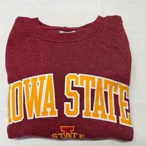 Rivalry Threads Maroon Iowa State Crewneck with Gold Print